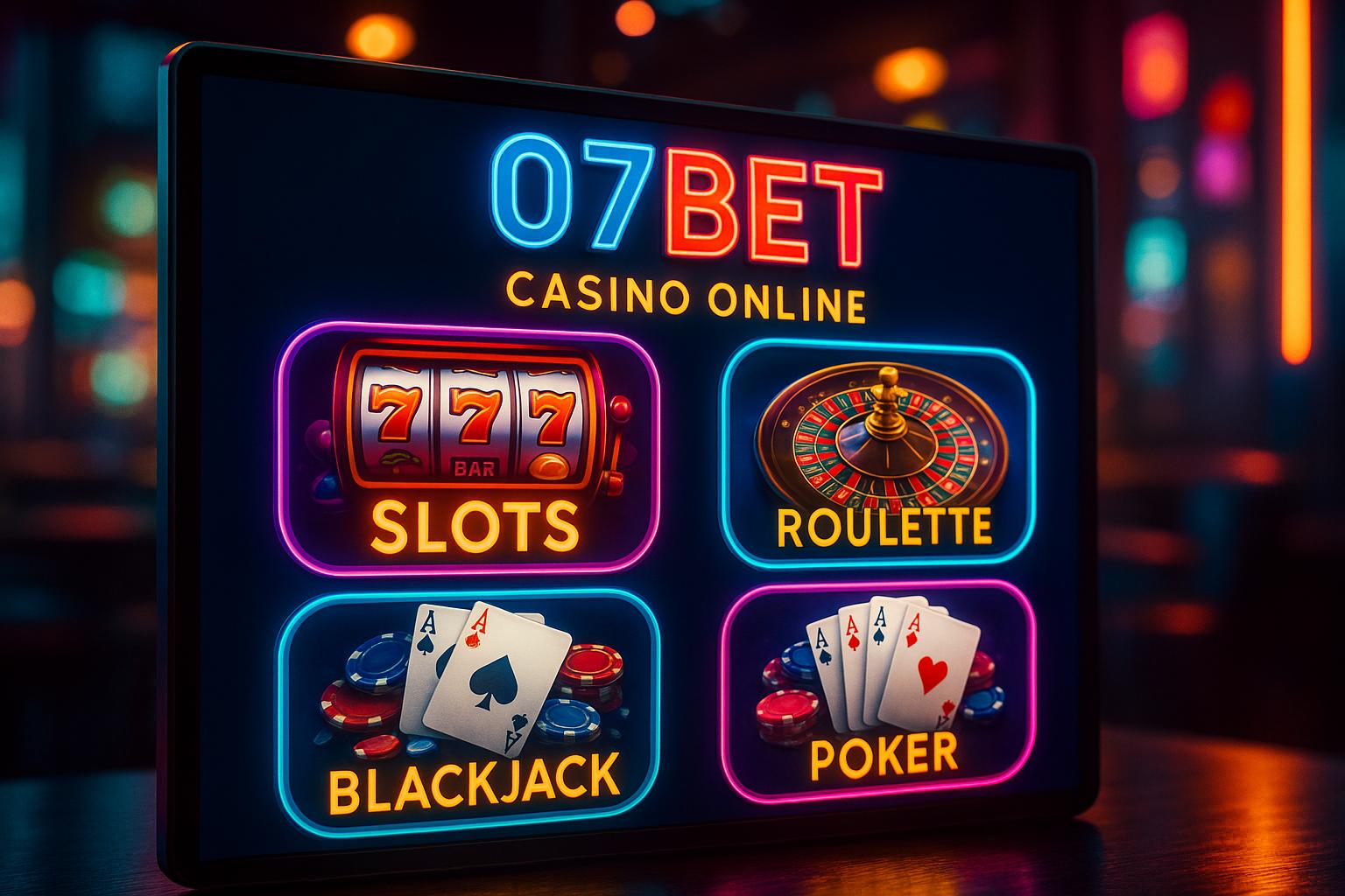 Jogos de cassino online inovadores e emocionantes na 07BET
